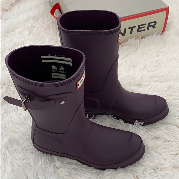 hunter original short matte rain boot